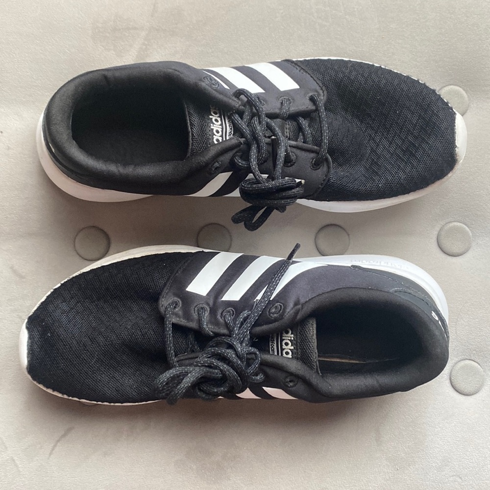 Adidas black and white shoes